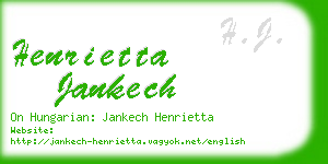 henrietta jankech business card